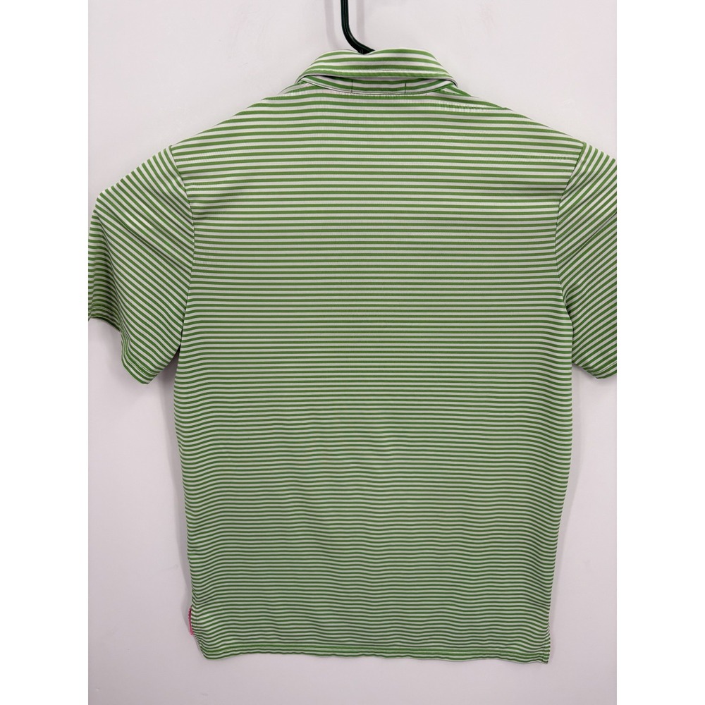 LOT (2) - RLX Ralph Lauren Men's Striped Short Sleeve Golf Polo Shirts, Medium - Picture 6 of 9